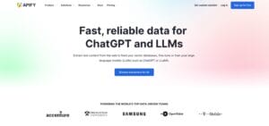 Apify AI data scraping for ChatGPT and LLMs