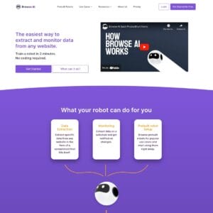 Browse AI website extraction and scraping tool