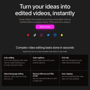 Cliptalk AI video editing for TikTok YouTube Instagram
