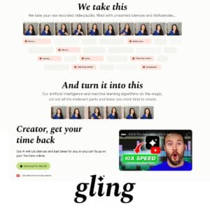 Gling AI Powered video editing