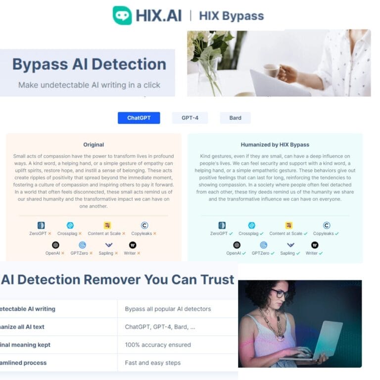 HIX Bypass: Transform AI text into human-like content that evades detection. Thumbnail Image