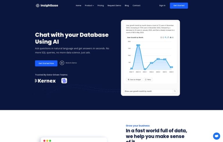 InsightBase: An AI tool for easy data chats and simple analytics insights. Thumbnail Image