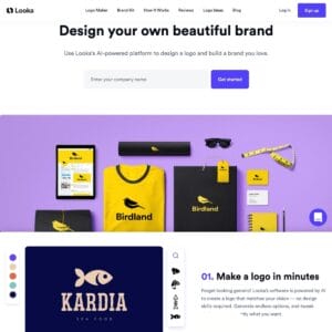 Looka logo design and brand graphic tool