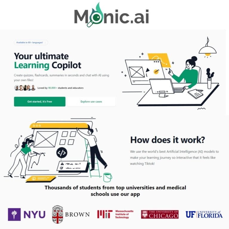 Create quizzes, flashcards, and summaries quickly with Monic AI for students and professionals. Thumbnail Image