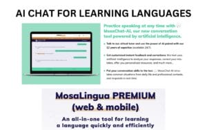 MosaLingua AI chat for language learning