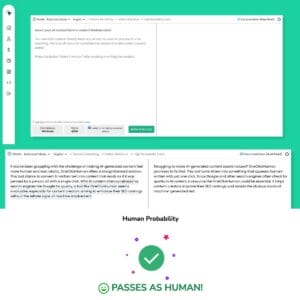 One Click Human AI Content rewriter tool