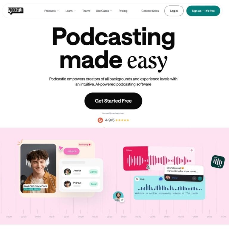 AI Podcast Editor: Enhance your podcasts with AI editing, text-to-speech, auto-leveling, transcriptions, and Magic Dust for pro-quality audio. Thumbnail Image