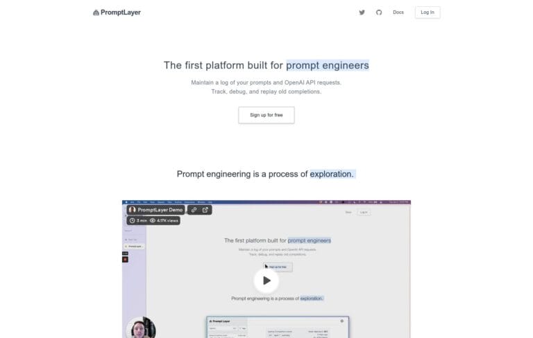 Log and replay AI prompts and OpenAI API requests for efficient prompt engineering and debugging. Thumbnail Image