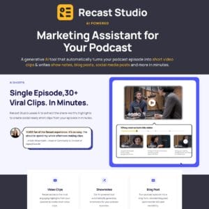 Recast Studio AI podcast marketing tool