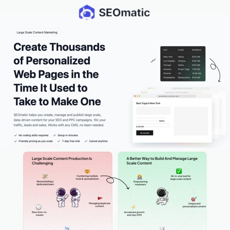 No-code SEO content creation tool for niche sites, digital agencies, and SaaS startups. Thumbnail Image