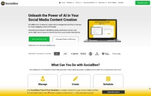 SocialBee AI captions and Image generation for social media