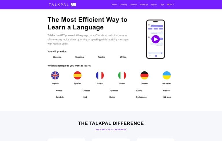 Engage in realistic conversations with an AI language tutor for instant feedback and active listening practice. Thumbnail Image