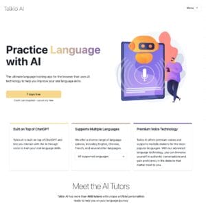 Talkio practice language with AI