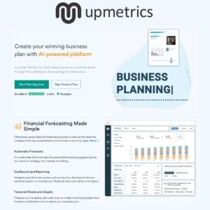 Upmetrics AI business and financial planning tool