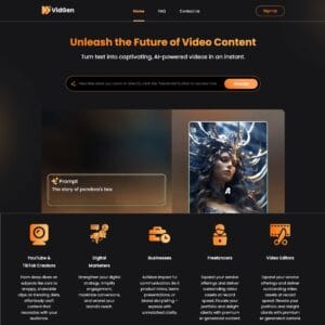 Vidgen text to video generation tool