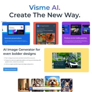 Visme AI presentations designs