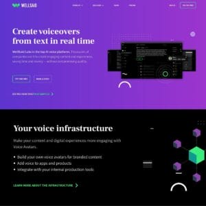 WellSaid Labs Voiceovers from text