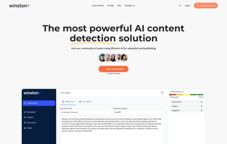 Winston AI: Identify if content is human-written or AI-generated and check for plagiarism. Thumbnail Image