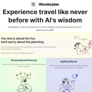 Wonderplan AI Travel Curator