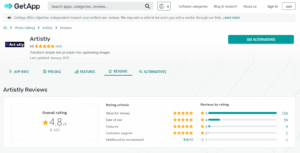 artistly reviews pros & cons, ratings & more ge 00857
