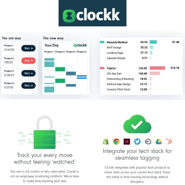 Clockk: AI time tracker for projects and clients, offering insights for growth while ensuring data privacy. Thumbnail Image