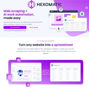 hexomatic web scraping and AI tool