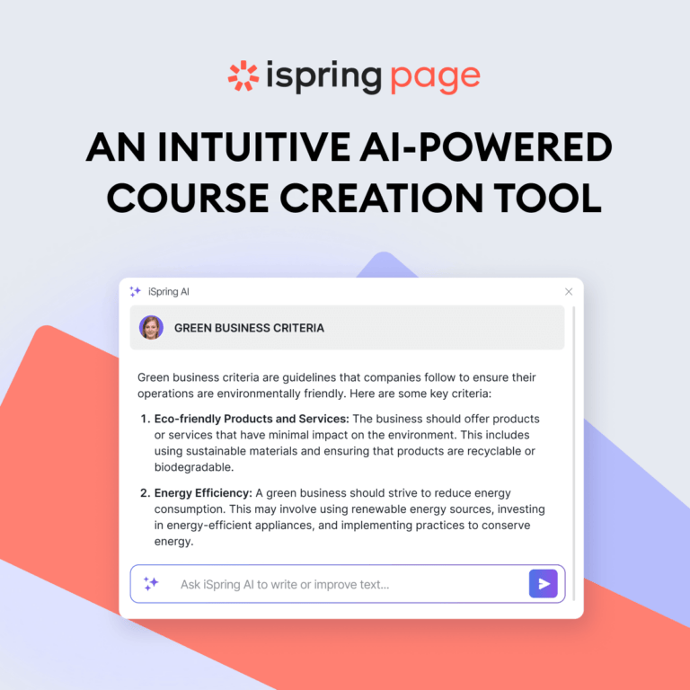 iSpring Page converts traditional content into interactive, mobile-friendly courses with customizable templates and an easy drag-and-drop editor. Thumbnail Image