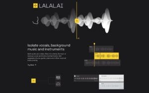 lalal stem and vocal isolator AI tool