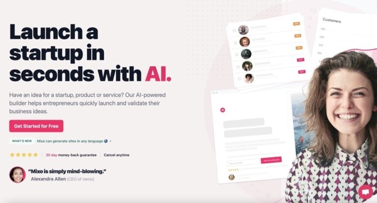 Mixo quickly creates complete website content from your idea, perfect for product launches, gathering insights, and validating concepts. Thumbnail Image