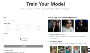 train ai photo model custom image generation and 00837
