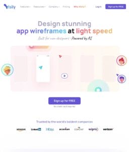 visily app wireframes